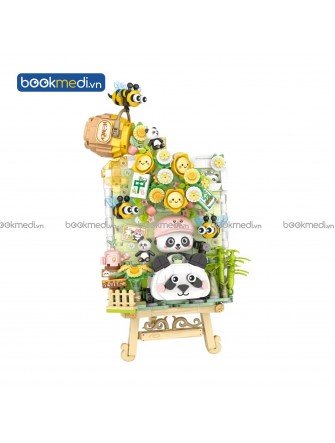 Đồ Chơi Lắp Ráp Mô Hình Tranh 3D Panda Frame Hãng Loz